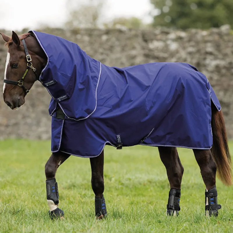 Amigo Hero 900 Plus Lite Disc Front Closure Turnout Rug - Atlantic Blue/Atlantic Blue/Ivory